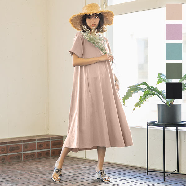 カットソーフレアワンピース E2337 入荷済 レディース ワンピ フレアシルエット 綿100 体型カバー ゆったり デイリー リゾート 春新作の通販はau Pay マーケット Topページ 神戸レタス 3000円以上で全品送料無料