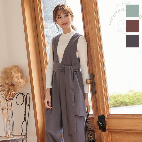 冬物sale 前後で着られる2wayウエストリボンvネックオールインワン E2610 入荷済 21 春新作 レディース レディーズ ワンピース サロの通販はau Pay マーケット Topページ 神戸レタス 5900円以上で全品送料無料