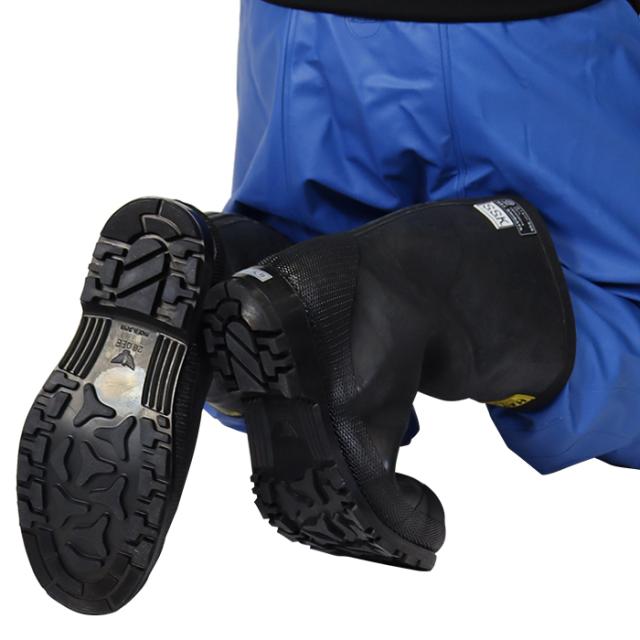 シバタ工業 防寒 長靴 パワフル3型 フェルト 安全 -30度対応 メンズ レディース 男女兼用 【別注 防滑ソール仕様】SHIBATA HATO 黒 ブラック 安全靴 業務用