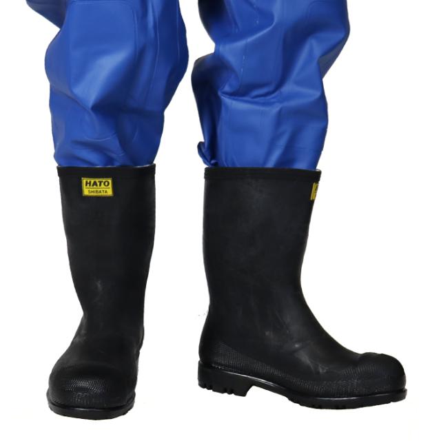 シバタ工業 防寒 長靴 パワフル3型 フェルト 安全 -30度対応 メンズ レディース 男女兼用 【別注 防滑ソール仕様】SHIBATA HATO 黒 ブラック 安全靴 業務用