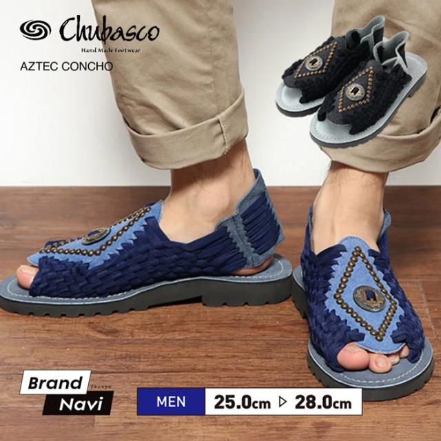 チュバスコ グルカ サンダル メンズ おしゃれ 大人 メキシコ 男 CHUBASCO MENS AZTEC アズテック アステカ コンチョ アウトドア 黒