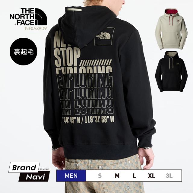 メンズ ノースフェイス パーカー 裏起毛 ブラック くすみカラー 暖かい あったか フーディー バックプリント フード ポケット ロゴ NF0A89D9 プルオーバー スウェット
