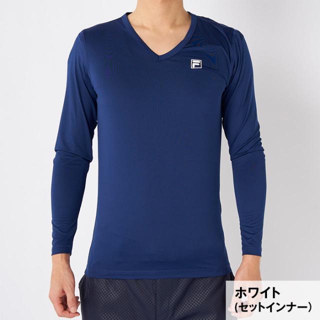 メンズ 男性用 カットソー 長袖 半袖 セット売り インナー付き 吸汗 速乾 UVカット ストレッチ 伸縮性 ゴルフウェア スポーツ 運動 快適 プレゼントフィラ FILA 誕生日_13