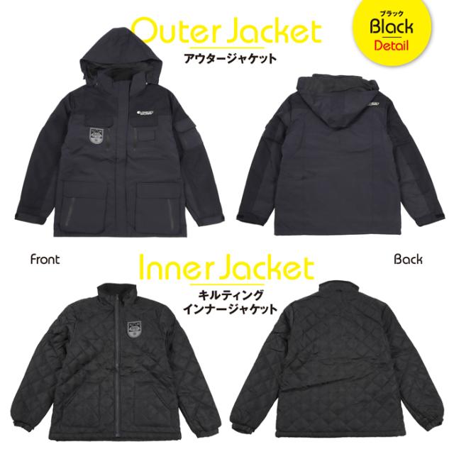 あったか 防寒ジャケット レディース レイヤード アウター 3in1 フォーセンス FOG-002L 女性 婦人 暖かい 撥水 雪 春 秋 冬_5