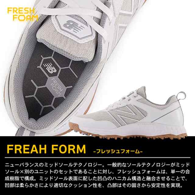 ニューバランスゴルフ　26センチ幅広　Fresh Foam NBG4000GY