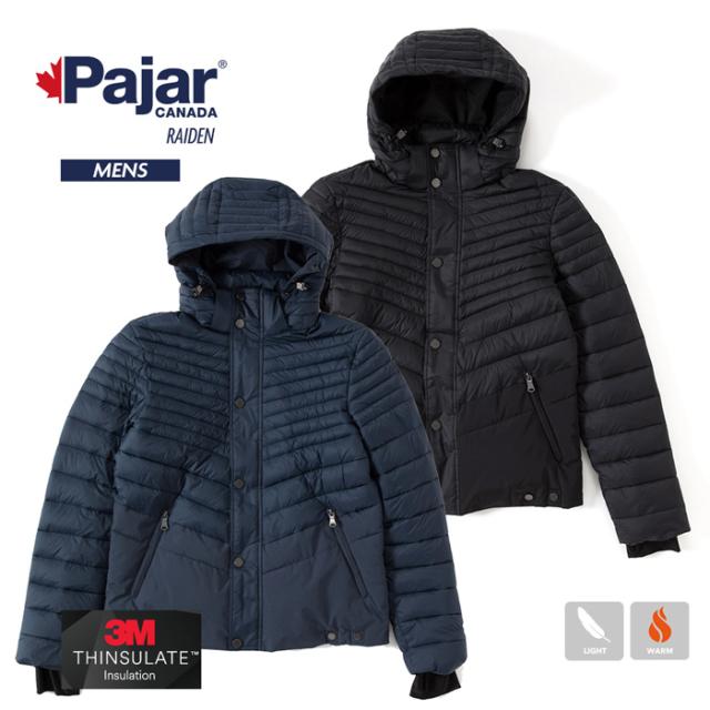 パジャールカナダ 中綿ジャケット メンズ ライデン 男 紳士 ジャンバー 軽量 パーカー アウター シンサレート ブラック ネイビー 黒 紺 Pajar  RAIDEN クリアランス