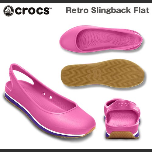 crocs retro slingback flat