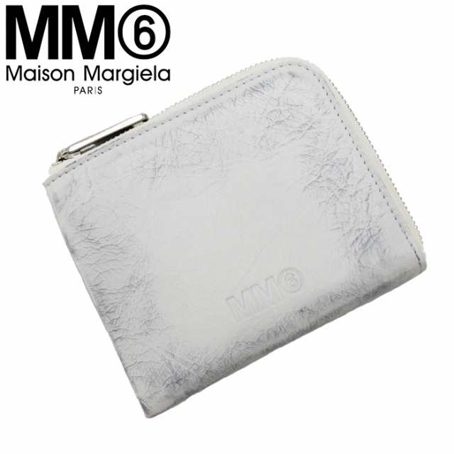 MM6 エムエム 6 メゾンマルジェラ Maison Margiela L字ファスナー ミニ財布 コンパクト コインケース ホワイト系  S63UI0002 H9094 mm6 m｜au PAY マーケット