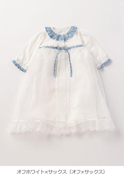 ♥️超美品♥️【familiar】お花リボン刺繍ベビードレス　退院時　お宮参り ♥️超美品♥️【familiar】お花リボン刺繍ベビードレス 退院時