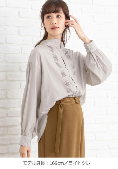 ブラウス マタニティ スタンドネック 授乳服 マタニティ 服
