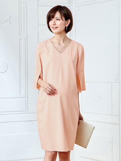 Sale 授乳服 マタニティ ワンピース 授乳口付 深vネックスリットベルスリーブワンピース 妊婦 フォーマル 結婚式 お宮参り お呼ばれの通販はau Pay マーケット Angeliebe Au Pay マーケット店