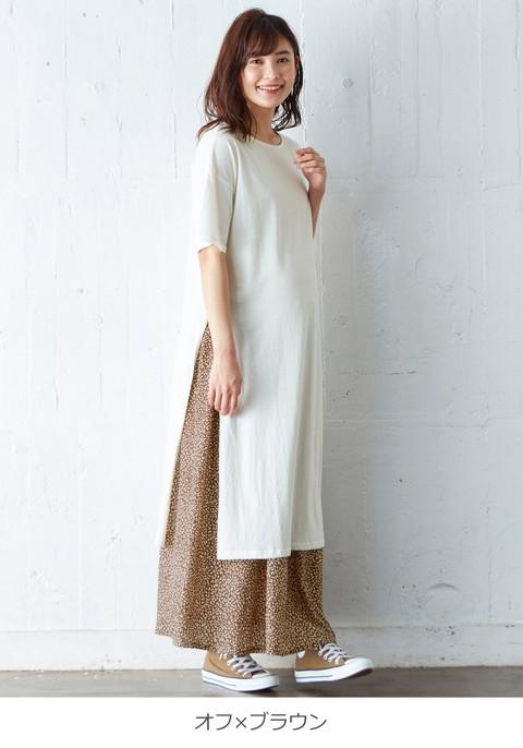 上品♡上半身ゴム仕様♡マタニティ　妊婦・褥婦さんにも♡ ロングワンピース ANGELIEBE 授乳服 マタニティ ワンピース 服 授乳しやすい 2WAY