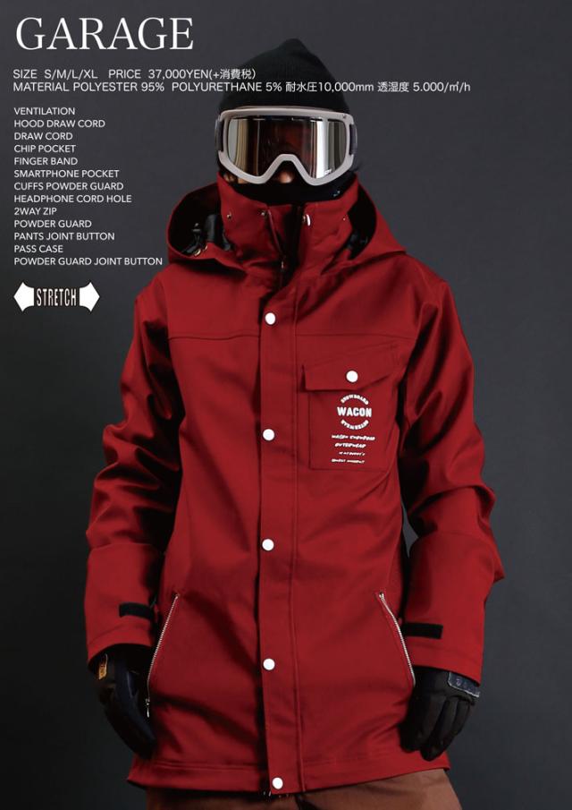 ウェア WACON WACON ウェア スノーボード 上下 XL ブラック