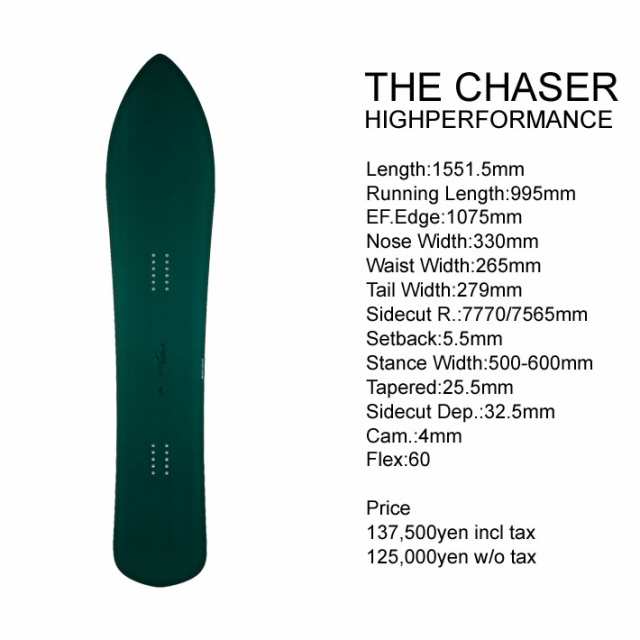 ラスト1本] 23-24 GENTEMSTICK THE CHASER HIGH PERFORMANCE 155.15cm