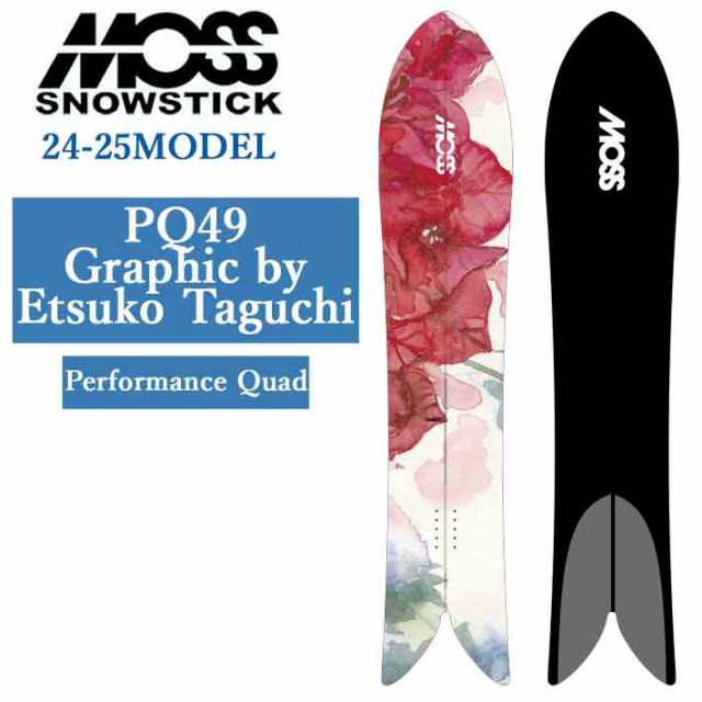 早期予約] 24-25 MOSS SNOWSTICK PQ49 Graphic by Etsuko Taguchi モス スノースティック 149cm  POWDER パウダーボード スノーボード ス ウィンタースポーツ