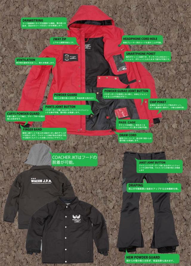 25-26 WACON ウェア ジャケット ワコン スノーボード ウェア メンズ COMBAT JACKET コンバット ジャケット 2025 2026 日本正規品_16