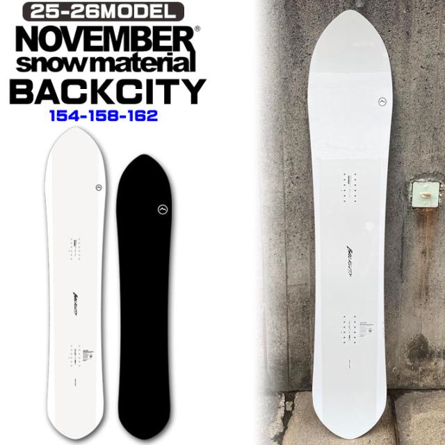 25-26 ノベンバー パウダーボード NOVEMBER BACKCITY バックシティー 154cm 158cm 162cm ノーベンバー パウダー メンズ スノーボード パウダー 板 2025 2026 日本正規品