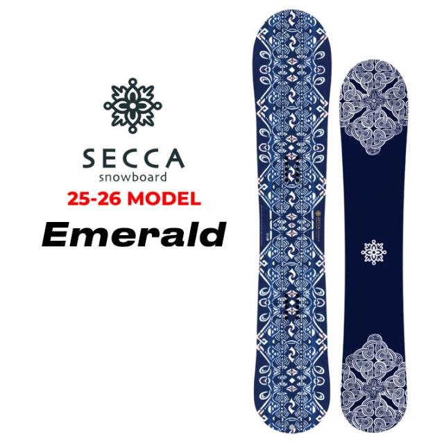 [予約商品] 25-26 Secca スノーボード セッカ Emerald エメラルド 154cm 佐々木陽子プロデュース パウダー レディース スノボ 板 2025 2026 日本正規品