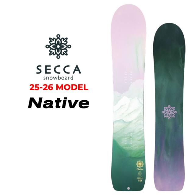 [予約商品] 25-26 Secca スノーボード セッカ Native ネイティブ ネイティヴ 147cm 153cm 佐々木陽子プロデュース パウダー レディース スノボ 板 2025 2026 日本正規品