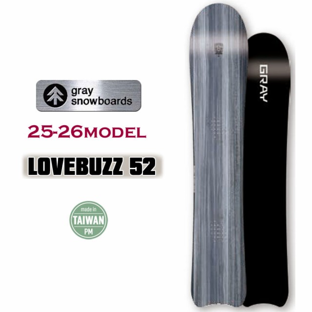 [予約商品] 25-26 GRAY SNOWBOARDS グレイ LOVEBUZZ 52 ラヴバズ ラブバズ 152cm パウダーボード メンズ スノーボード 板 2025 2026