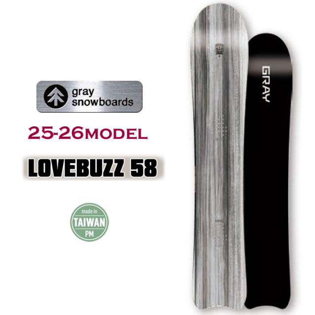 予約商品] 25-26 GRAY SNOWBOARDS グレイ LOVEBUZZ 58 ラヴバズ
