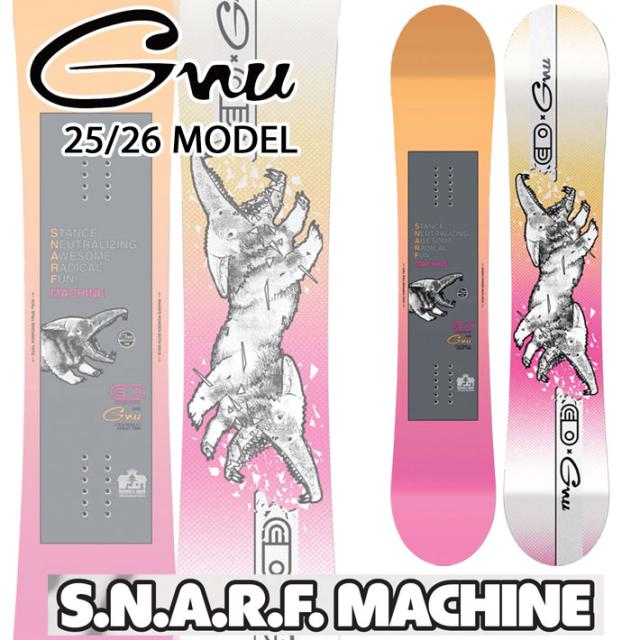 25-26 GNU グヌー スノーボード SNARF MACHINE スナーフ マシーン 153cm 158cm 163cm メンズ  板 2025 2026