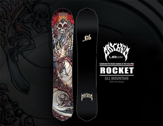 【希少】Libtec リブテック MAYHEM メイヘム ROCKET ロケット スノーボード 23-24 LIB TECH LOST ROCKET MEYHEM 161.5 lib-tech