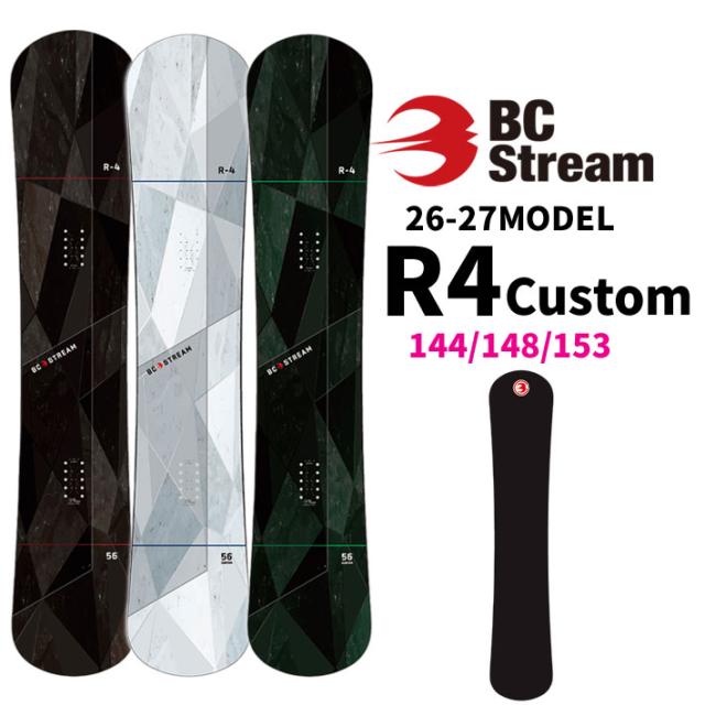 [受注生産受付] 26-27 ビーシーストリーム BC Stream SNOWBOARDS スノーボード R-4 CUSTOM R4 アールフォー カスタム 144cm 148cm 153cm 平間和徳 RAMA ラマ先生 レディース カービングボード スノボ 板 2026 2027