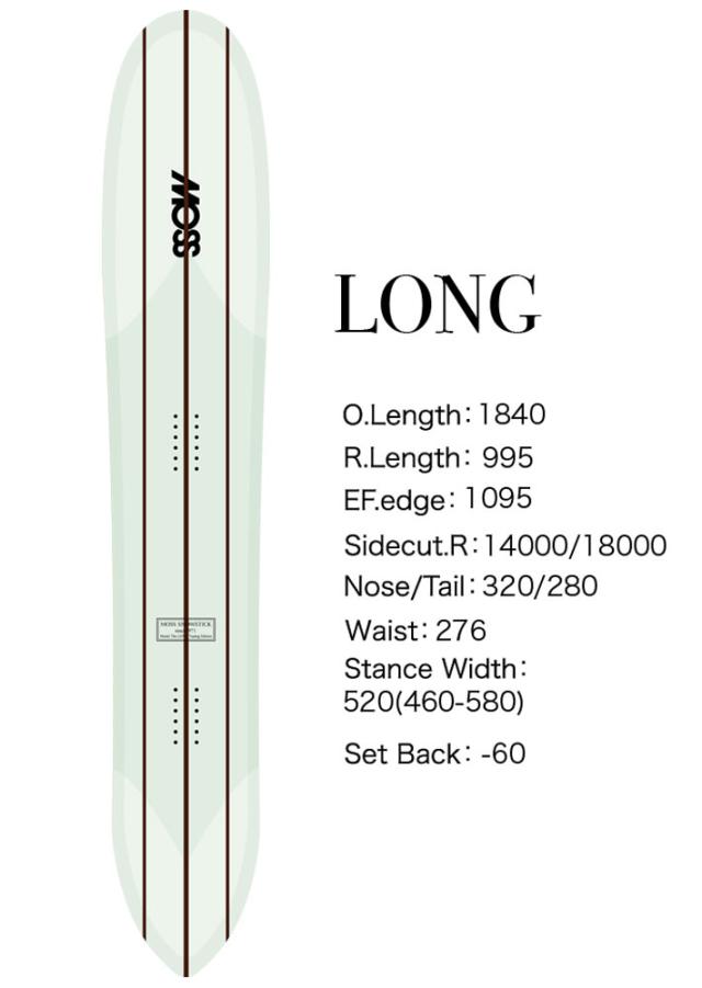 [予約商品] 26-27 モス スノースティック MOSS SNOWSTICK LONG ロング 184cm POWDER パウダーボード 送料無料 スノーボード スノボ 板 2026 2027 日本正規品_1