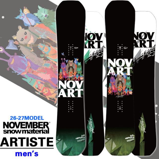 予約商品] 26-27 NOVEMBER ノベンバー スノーボード SNOWBOARD ARTISTE