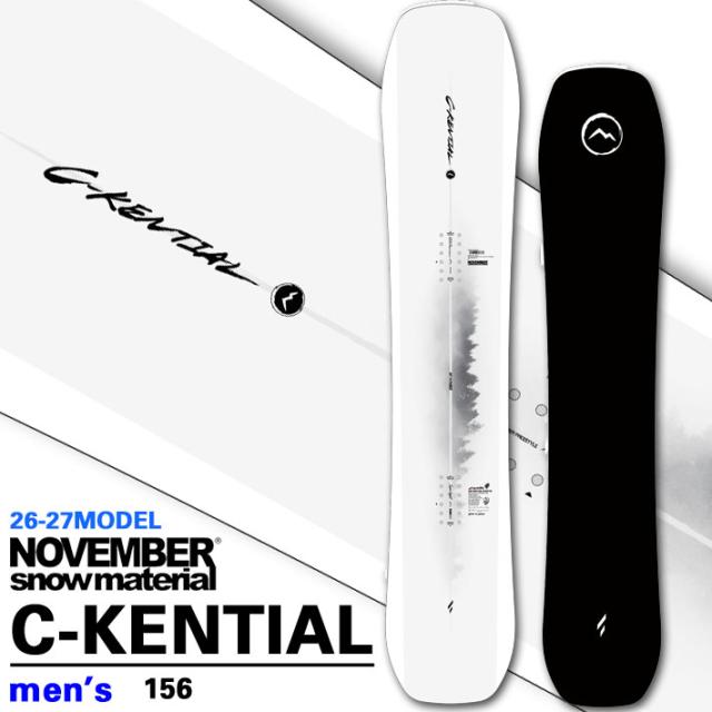 [予約商品] 26-27 NOVEMBER ノベンバー スノーボード SNOWBOARD メンズ C-KENTIAL シーケンシャル 156cm パウダーボード ノーベンバー 板 2026 2027 日本正規品