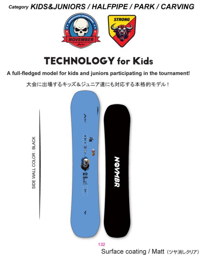 [予約商品] 26-27 NOVEMBER ノベンバー スノーボード SNOWBOARD キッズ KD ケーディー 132cm ジュニア ノーベンバー スノーボード 板 2026 2027 日本正規品_1