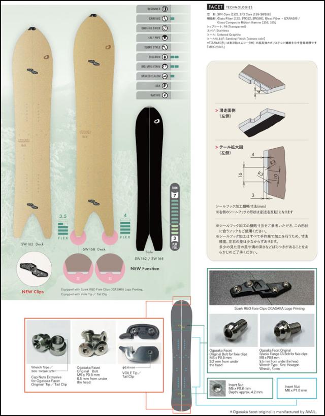 予約商品] 26-27 OGASAKA スノーボード オガサカ SPLIT Facet
