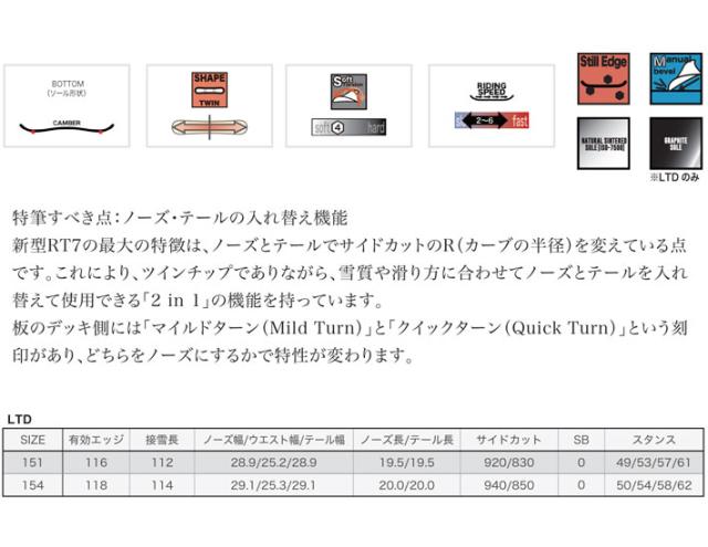 [予約商品] 26-27 ライス 28 スノーボード RT7 LTD アールティー セブン リミテッド RICE28 メンズ 151cm 154cm グラトリ オガサカ製 オールラウンド ラントリ 井口勝文 いぐっちゃん スノボ 板 2026 2027 日本正規品_3
