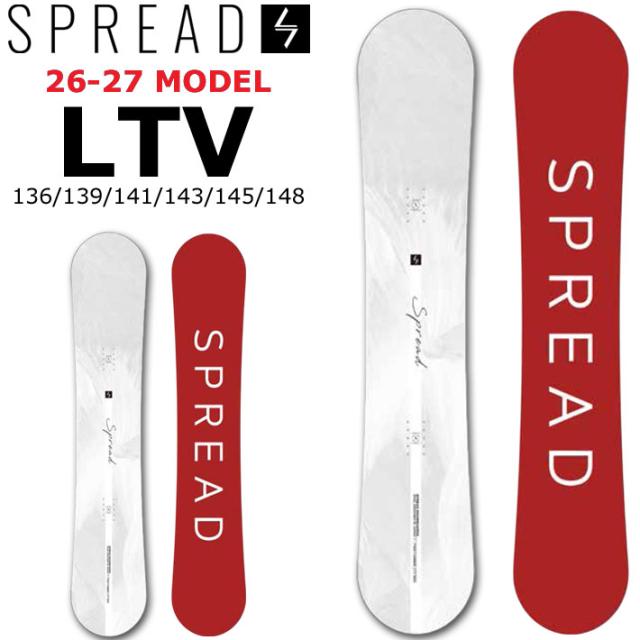 [予約商品] 26-27 スプレッド スノーボード SPREAD LTV エルティーブイ SNOWBOARD スプレッド 136cm 139cm 141cm 143cm 145cm 148cm  尾川慎二 プロデュース レディースモデル グラトリ 2026 2027