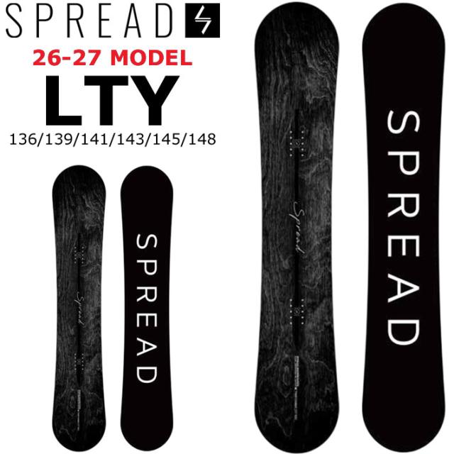 [予約商品] 26-27 スプレッド スノーボード SPREAD LTY エルティーワイ SNOWBOARD スプレッド 136cm 139cm 141cm 143cm 145cm 148cm  尾川慎二 プロデュース レディースモデル グラトリ 2026 2027