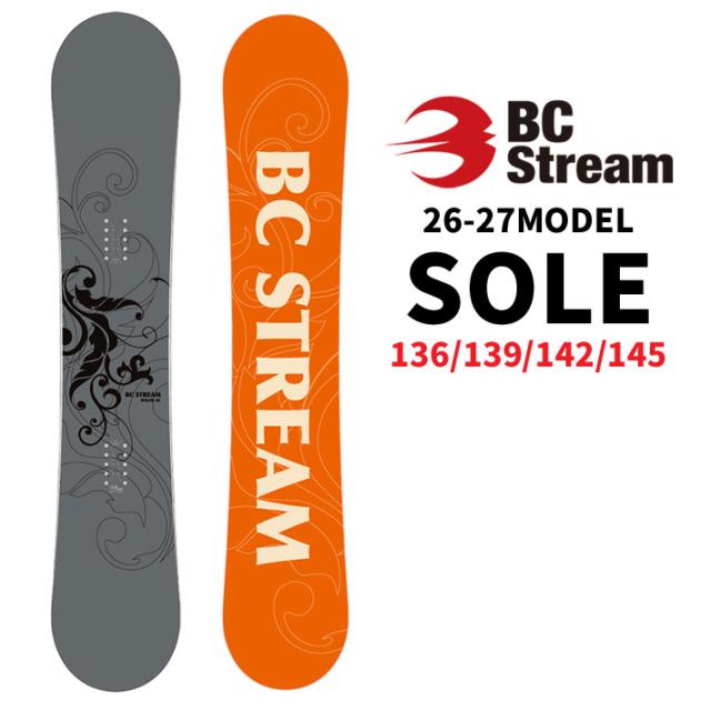 [予約商品] 26-27 ビーシーストリーム BC Stream SNOWBOARDS スノーボード SOLEIL ソレイユ 136cm 139cm 142cm 145cm レディース キャンバー オールラウンドボード スノボ 板 SNOW BOARDS 2026 2027