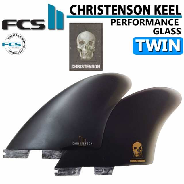 [店内ポイント20倍中!!] FCS2 FIN エフシーエス2 フィン CHRISTENSON KEEL TWIN FIN PG [Black] クリス クリステンソン ツイン キール フ