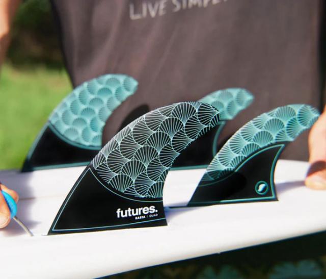 ショートボード用フィン FUTURES. FIN フューチャーフィン RTM HEX RASTA QUAD 3.0 デイブ・ラスタビッチ バンブー ショートボード フィン クワッドフィン 4枚セット_3