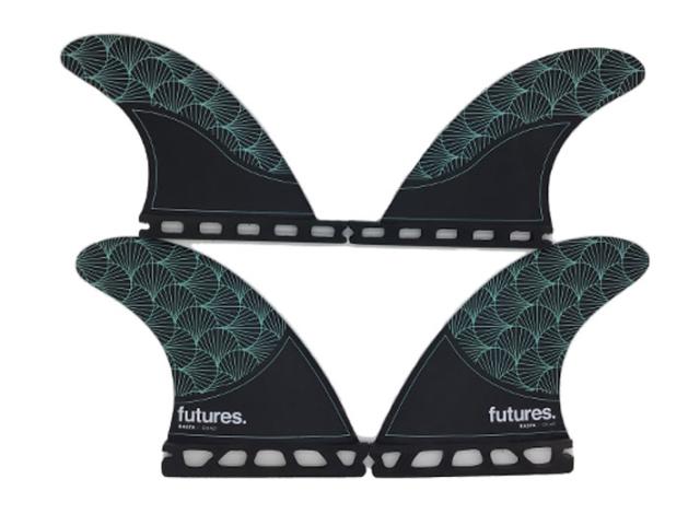 ショートボード用フィン FUTURES. FIN フューチャーフィン RTM HEX RASTA QUAD 3.0 デイブ・ラスタビッチ バンブー ショートボード フィン クワッドフィン 4枚セット_1