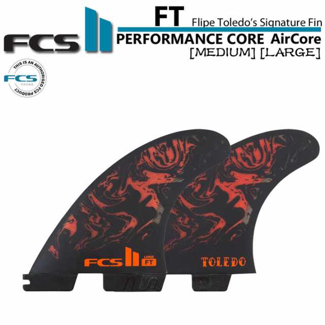 [店内ポイント20倍中!!] FCS2 FIN エフシーエス2 フィン トライフィン FT PC TRI [BLK／RED] [M／L] FILIPE TOLEDO フィリペトレド シグ