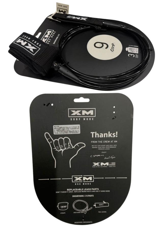 2025 XM サーフィン リーシュコード COMP 9'0 ANKLE 足首用 9ft