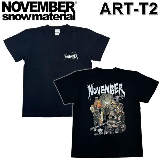 NOVEMBER Tシャツ ノベンバー スノーボード ART-T2 N1 コットン 半袖 アパレル ユニセックスの通販は