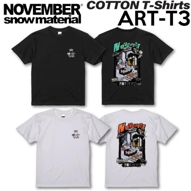 NOVEMBER Tシャツ ノベンバー スノーボード ART-T3 [N9] [N10] コットン 半袖 アパレル ユニセックス [メール便発送商品]