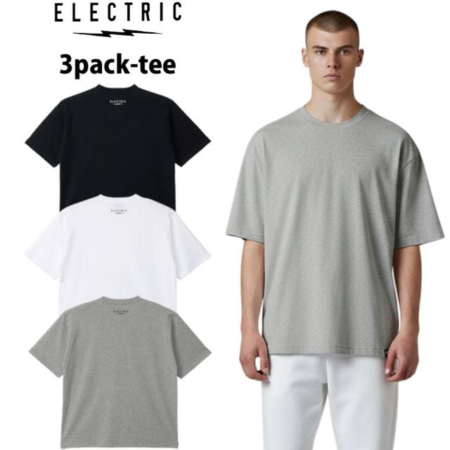 26 メンズ 半袖 カットソー Tシャツ [E26ST14] ELECTRIC 3PACK S／S TEE エレクトリック 同サイズ お得な3枚セット 日本正規品 [メール便発送商品]