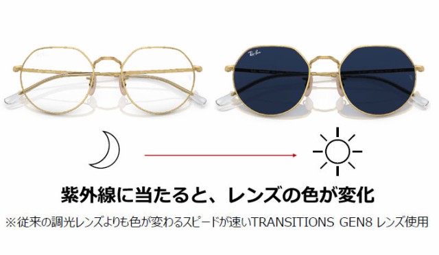 RayBan サングラス JACK [RB3565 001/GG 51サイズ] TRANSITIONS 調光