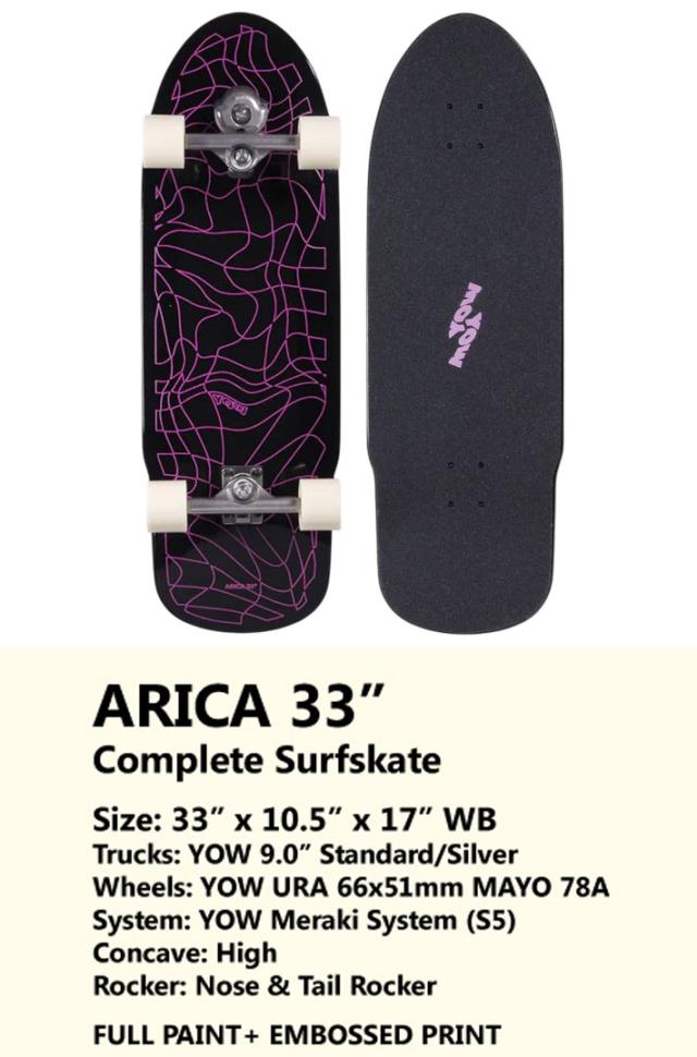 YOW サーフスケート ヤウ ARICA 33インチ アリカ [28] SURFSKATE