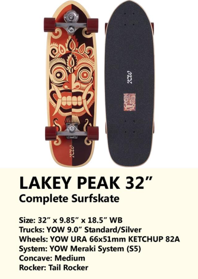 YOW サーフスケート ヤウ LAKEY PEAK 32インチ レイキーピーク [53