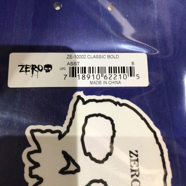 ゼロ スケートボード デッキ BOLD CLASSIC BLACK #03  [ZE5] 8.0inch ZERO sk8スケボー_3