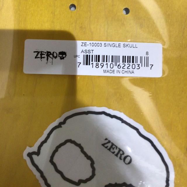 [デッキテープリンクあり] [26skateデッキ] [26ゼロ] [即] [ZEROデッキ] [10%] ゼロ スケートボード デッキ SINGLE SKULL #03 [ZE6] 8.0inch ZERO sk8スケボー_3